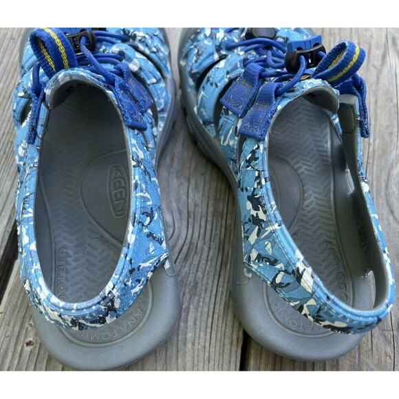 KEEN Youth Kid's 3 Rubber Sport Sandals - Blue Camo - Picture 7 of 11